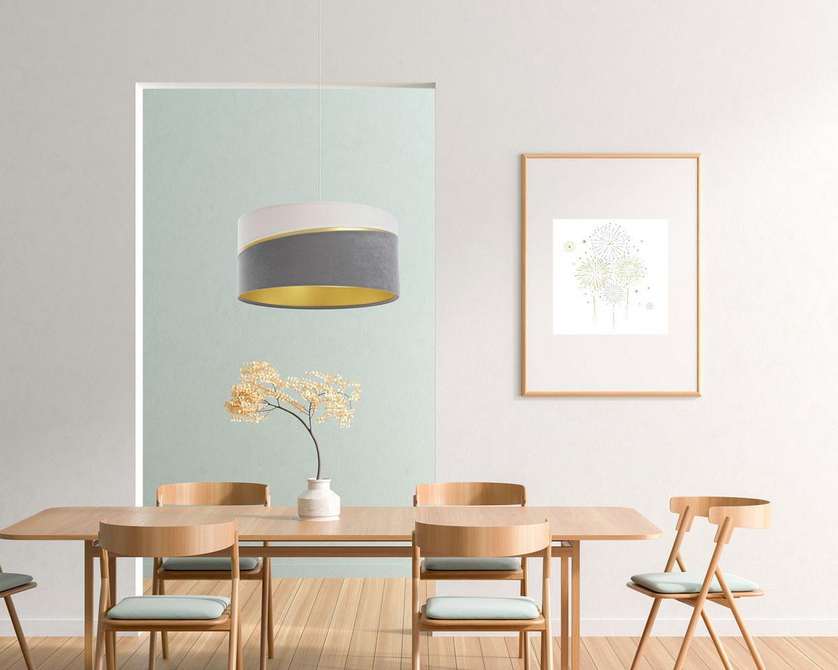 HÄNGELEUCHTE Grau 60/30 cm - Weiß/Grau, Kunststoff (60/0.4/30cm) - ONZENO