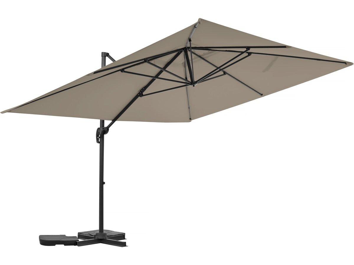 SONNENSCHIRM sky 4 Taupe - Taupe, Metall (278/370cm) - Habitat Garten