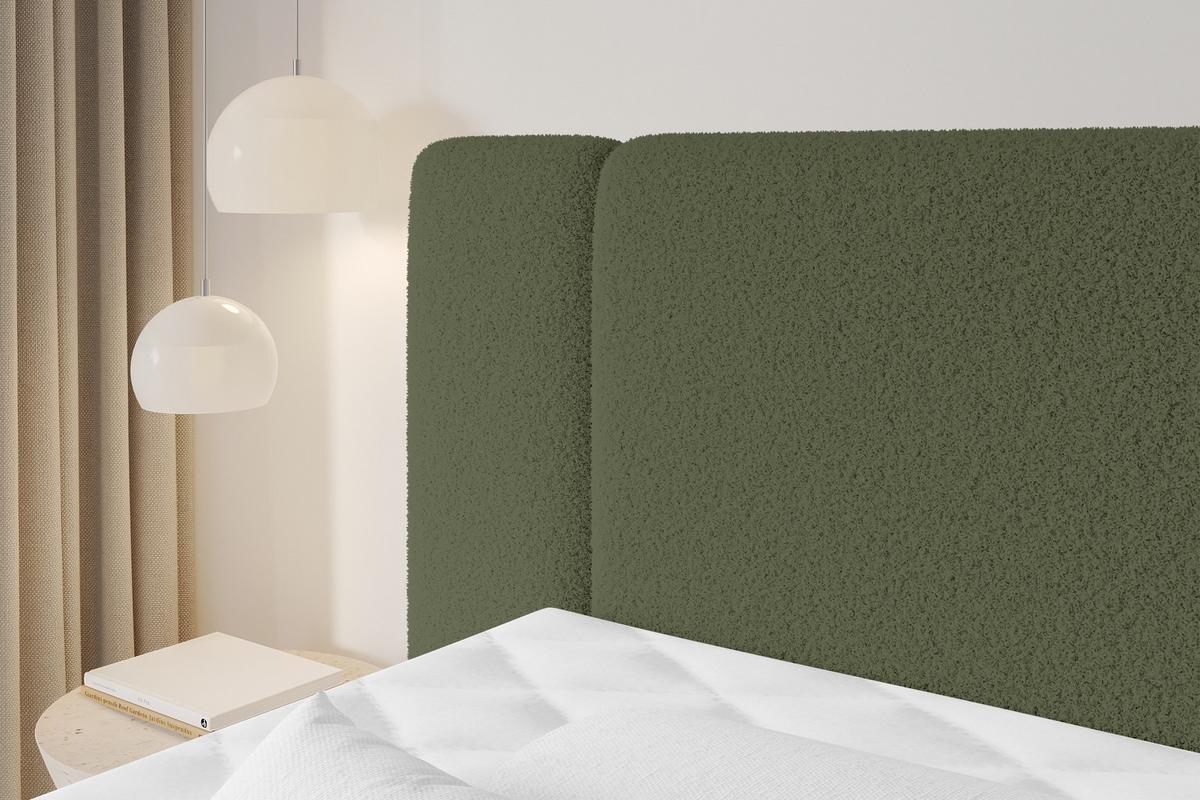 BOXSPRINGBETT mit Matratze H3/H4 - EVON KING Zanozek - 180x200 cm Grün - Jadegrün, Holzwerkstoff (180/200cm) - ALTDECOR