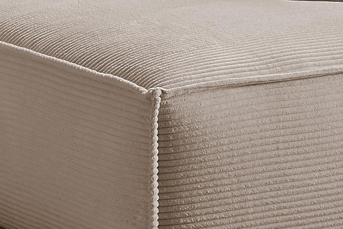 ECKSOFA SAMU Taupe Cord - Taupe/Schwarz, Textil (254/224cm) - KAWOLA