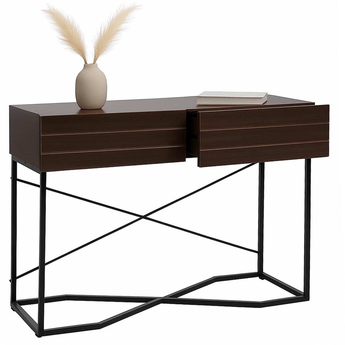 KONSOLENTISCH rechteck Dunkelbraun - Dunkelbraun, Holz (40/120/81cm) - MCW