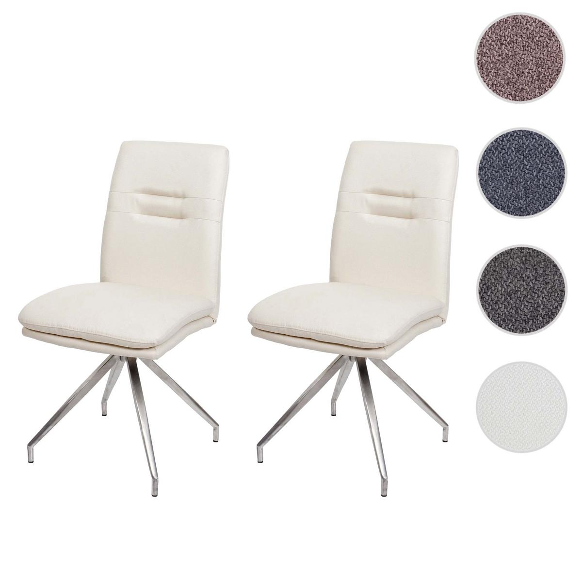 ESSZIMMERSTUHL Cremeweiß 2er-Set - Beige/Weiß, Textil (47/90/60cm) - MCW