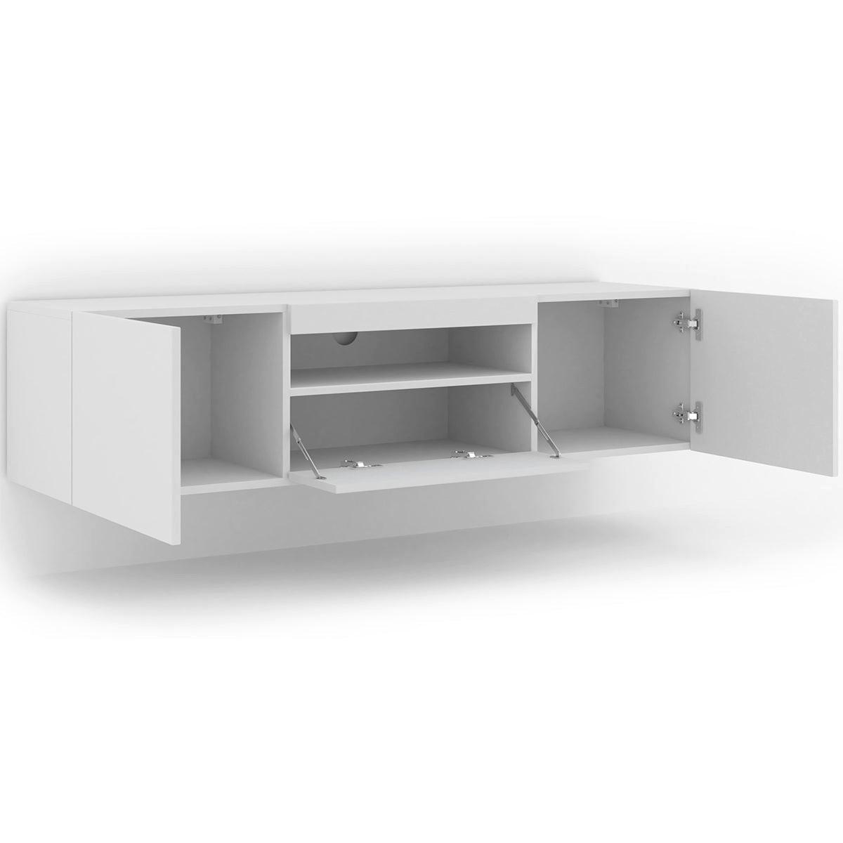 TV-MÖBEL Aurus Weiß - Weiß, Holzwerkstoff (150/36/37cm) - Petits-meubles