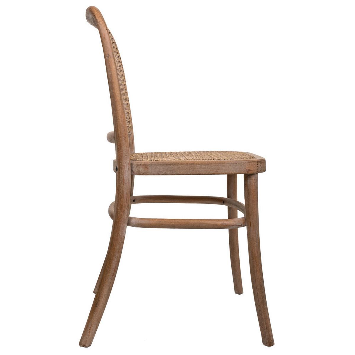 STUHL aus Holz und Gitter, braun, 44x40x48cm - Braun, Naturmaterialien (44/83/40cm) - Wanderlust