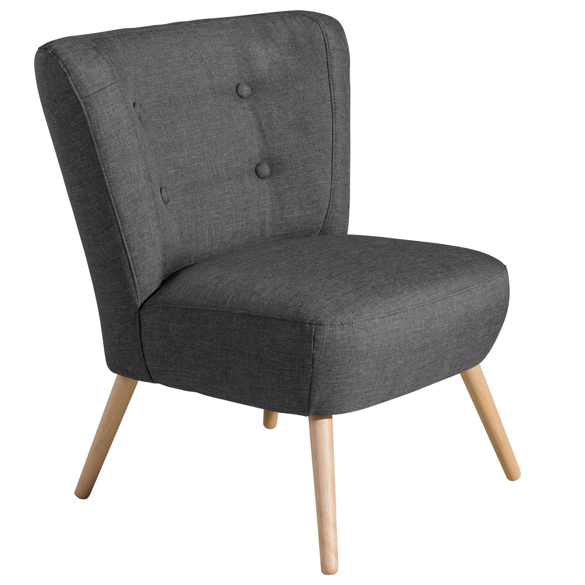SESSEL Kassi Bezug Flachgewebe Buche natur / anthrazit - Anthrazit, Kunststoff (69/80/68cm) - 58aufmkessel