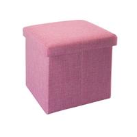 SITZHOCKER Faltbar 30/30/30 cm (Pink) - Pink, Textil (30/30/30cm) - Intirilife