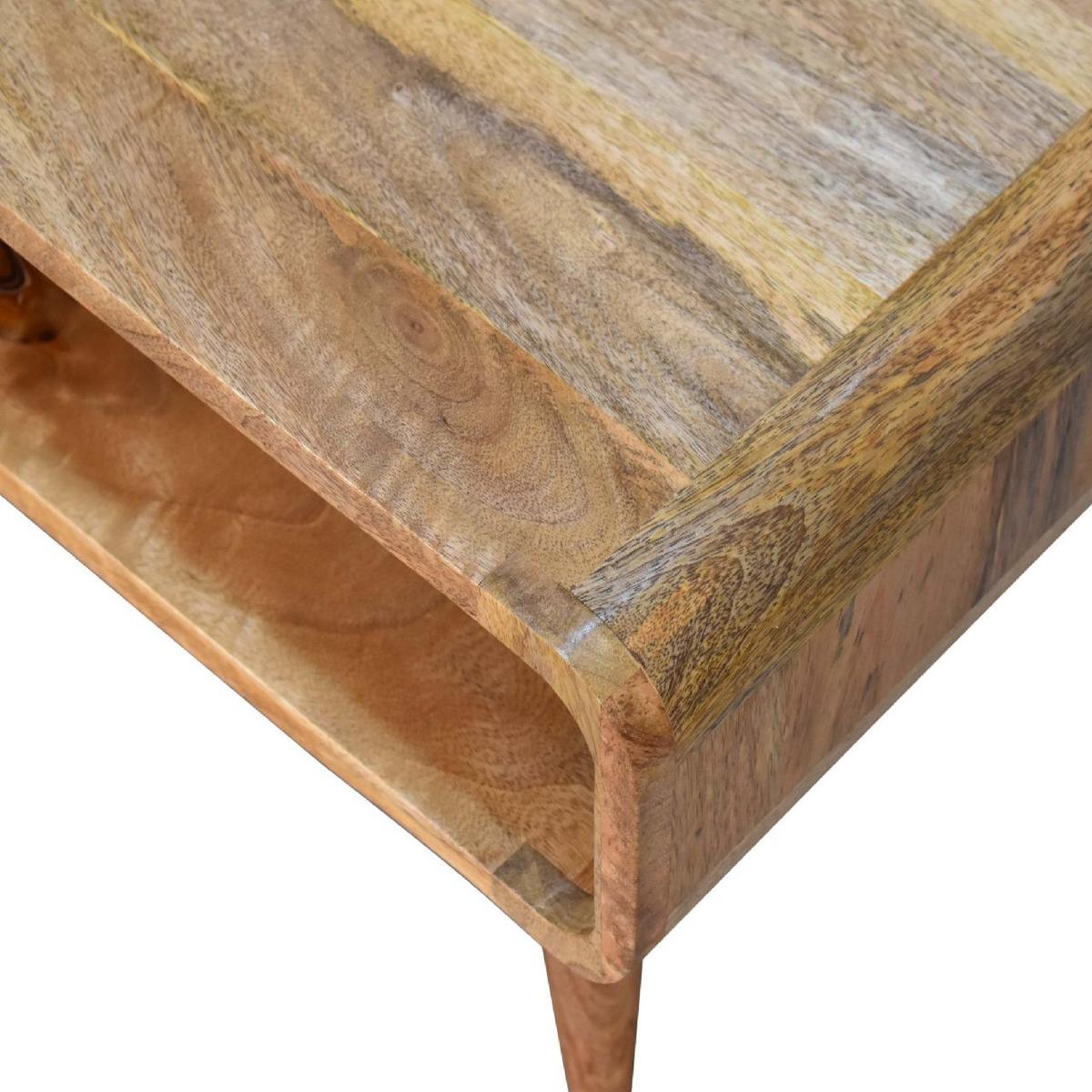 MEDIENMÖBEL TV-Ständer, Offener Stauraum, Nordische Beine - Messingfarben/Braun, Holz/Metall (65/35/45cm) - Artisan Furniture