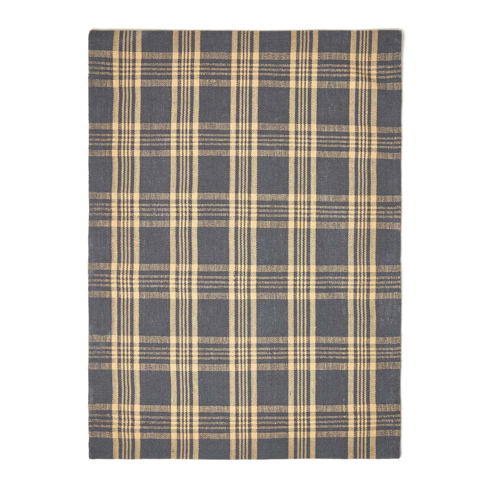 HANDWEBTEPPICH Douglas kariert 70/120 cm - Grau, Textil (70/120cm) - Homescapes