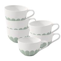 CAPPUCCINOTASSEN Fleur Couleur Vert 300 ml 6er Set - Grün, Keramik (0.3L) - Villeroy & Boch