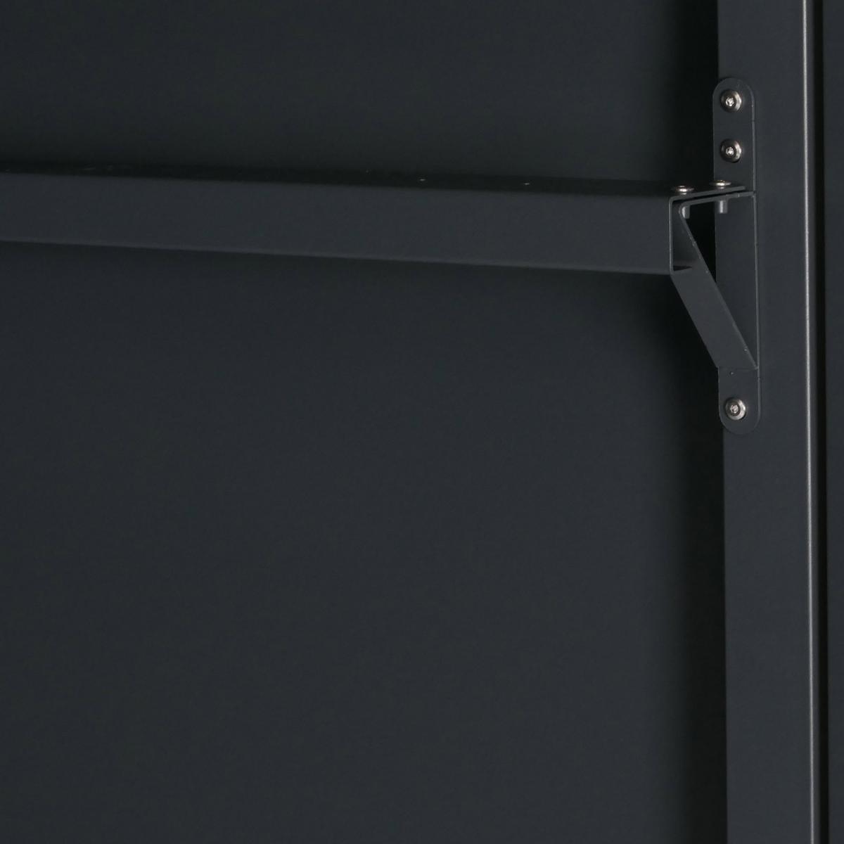 4ER-FAHRRADGARAGE L56C rechteckig Anthrazit - Anthrazit, Metall (222/160/208cm) - MCW