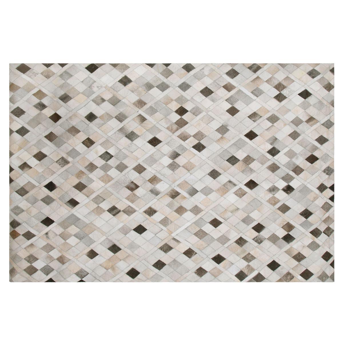 KURZFLOR-TEPPICH Hirka 200/140 cm - Grau, Fell (140/200cm) - Beliani