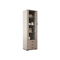 VITRINE Soho S01 - Kaschmir/Schwarz, Holzwerkstoff/Kunststoff (60/192/41cm) - MIRJAN24