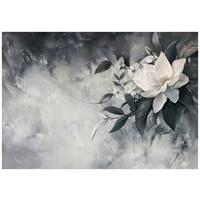 FOTOTAPETE Blätter Blumen Vlies Tapete Wohnzimmer Schlafzimmer 200x140 - Grau, Papier (200/140cm) - Wallarena