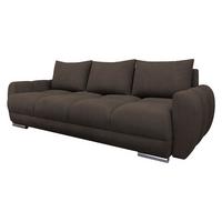 SCHLAFSOFA Logo 3 - Dunkelbraun/Silberfarben, Holz/Kunststoff (234/89/97cm) - MIRJAN24