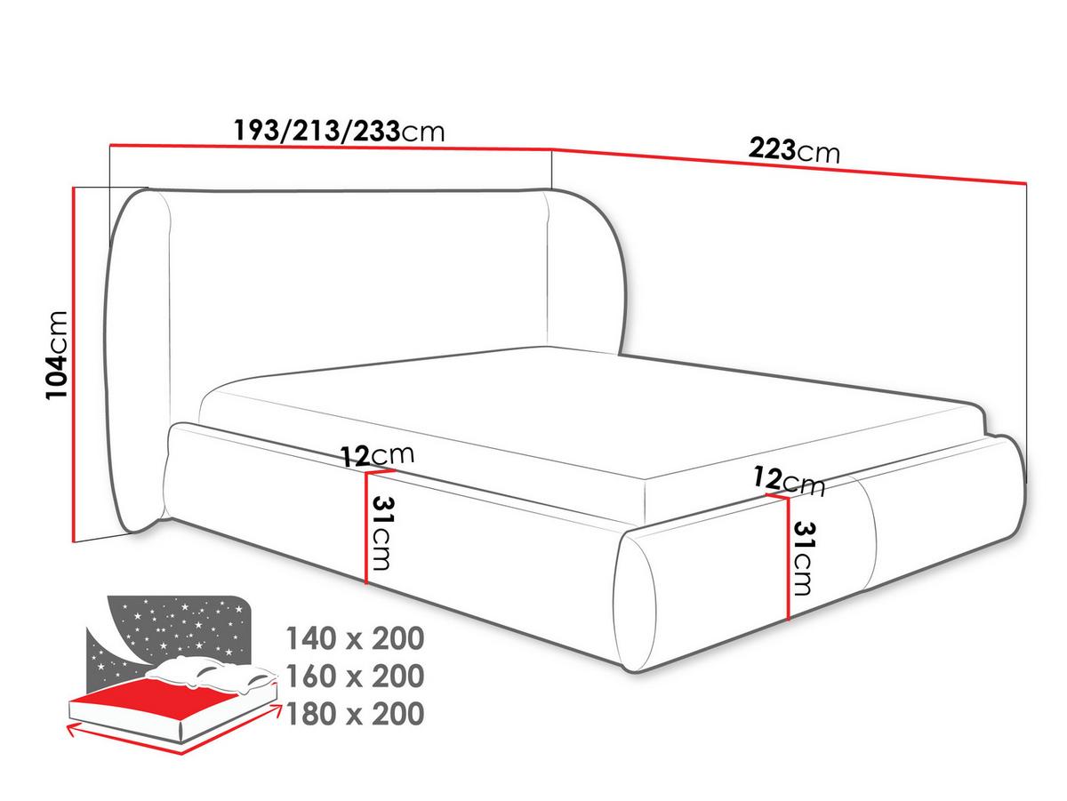 POLSTERBETT Jamika - Grau, Holz/Textil (180/200cm) - MIRJAN24