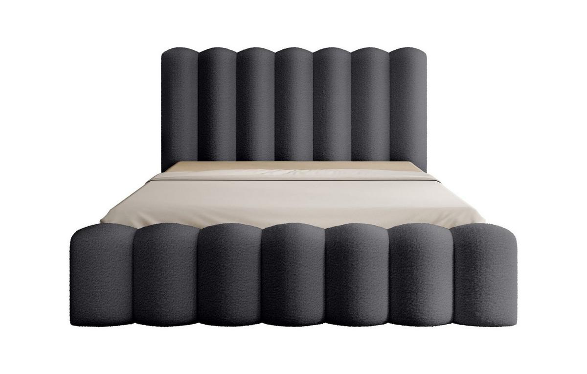POLSTERBETT Macon Stoff Euphoria - Anthrazit, Holzwerkstoff/Textil (140/200cm) - Fun Möbel