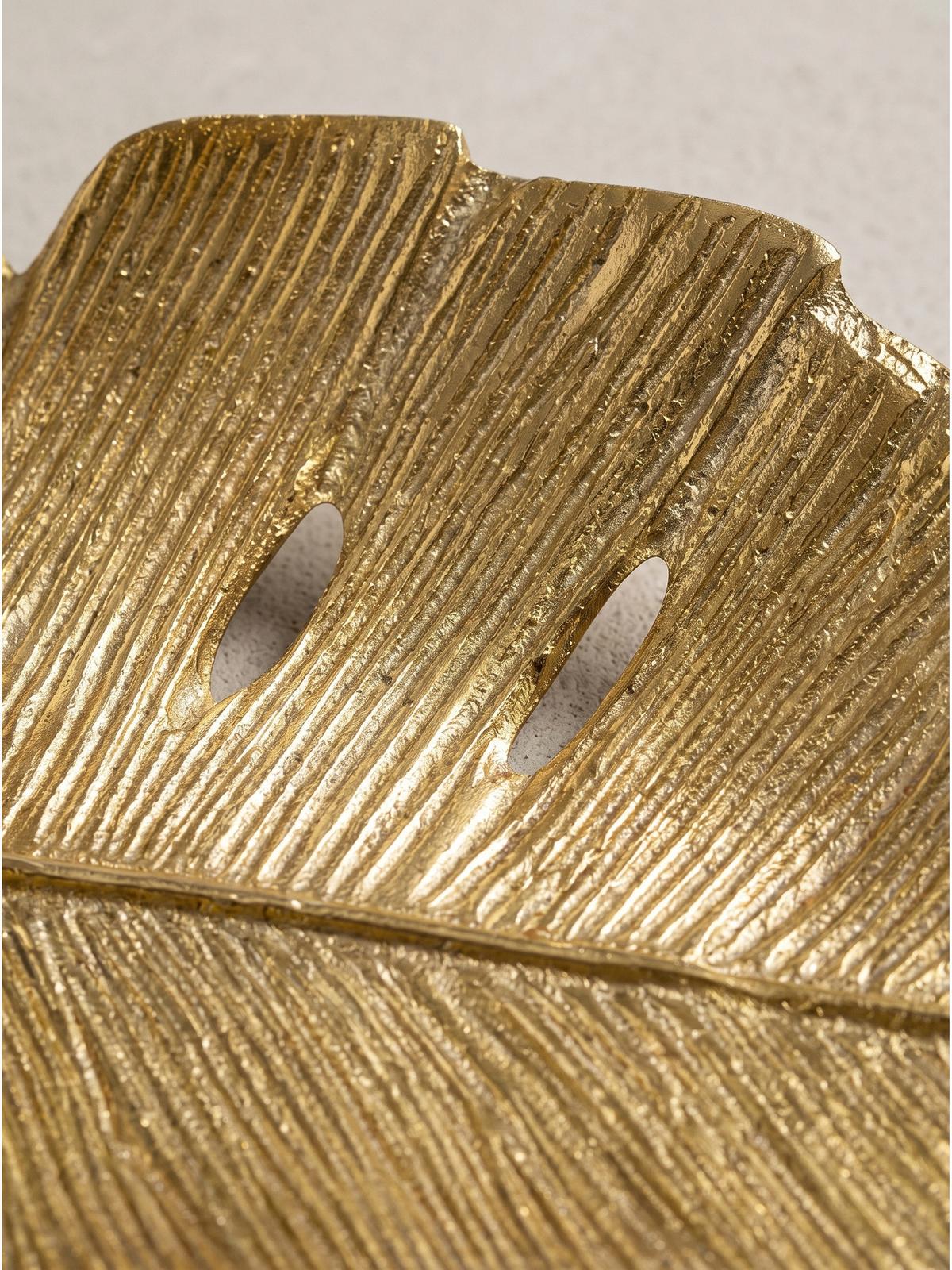 DEKOSCHALE SUBIACO, Aluminium, handgefertigt, Gold, 80 x 26 x 5 cm - Goldfarben, Metall (5cm) - KADIMA DESIGN