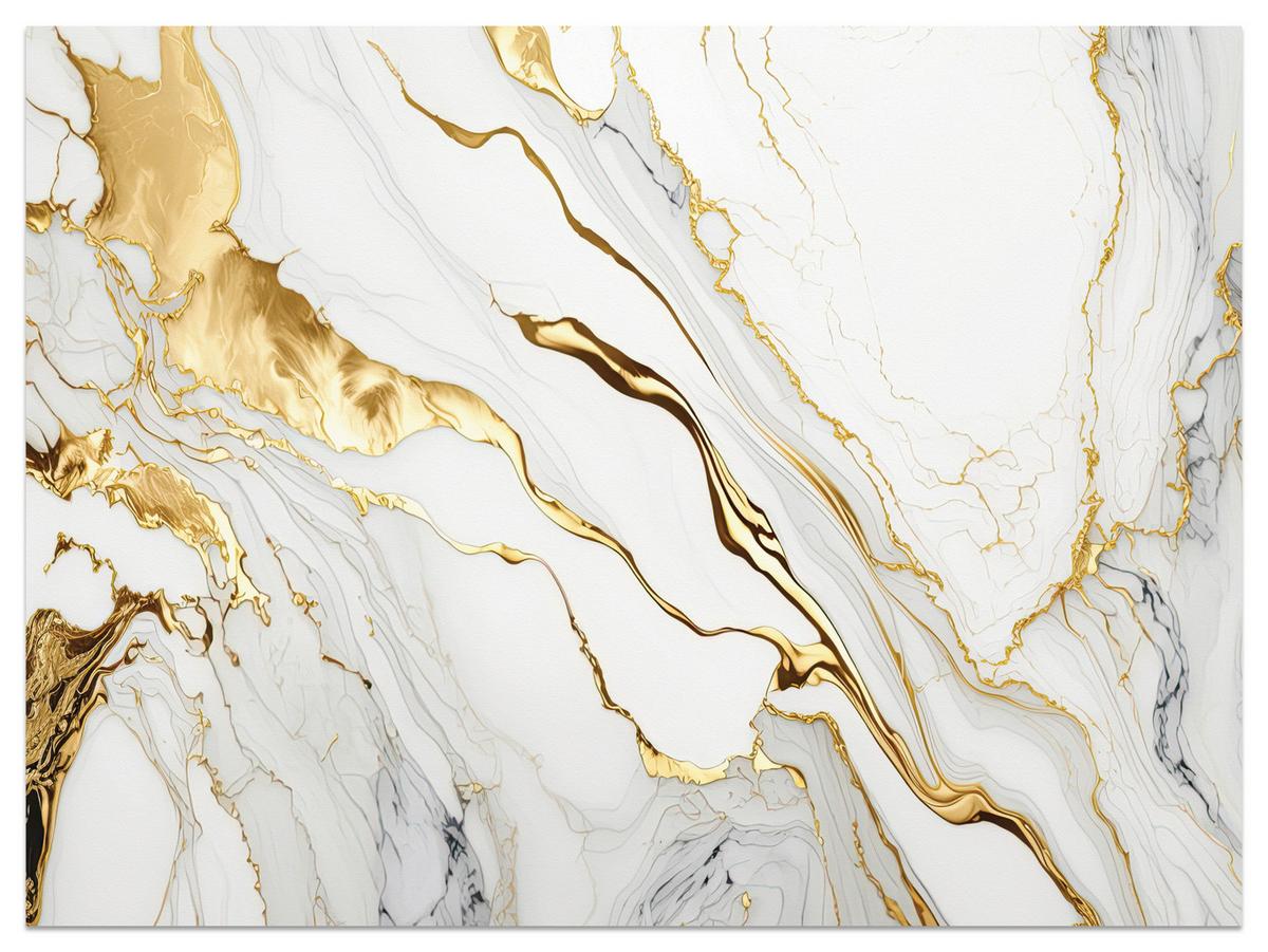 FOTOTAPETE Marmor Abstraktion Glamour Stil 500x350 - Gelb/Beige, Papier (500/350cm) - Muralo