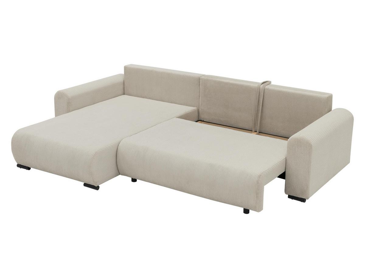 ECKSOFA Merkos - Schwarz/Bronzefarben, Holz/Textil (285/188cm) - MIRJAN24