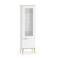 VITRINE Zora Weiß - Weiß, Holzwerkstoff (55/195/40cm) - Petits-meubles
