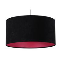 HÄNGELEUCHTE Rosa 50/25 cm - Pink/Schwarz, Kunststoff (50/0.8/25cm) - ONZENO