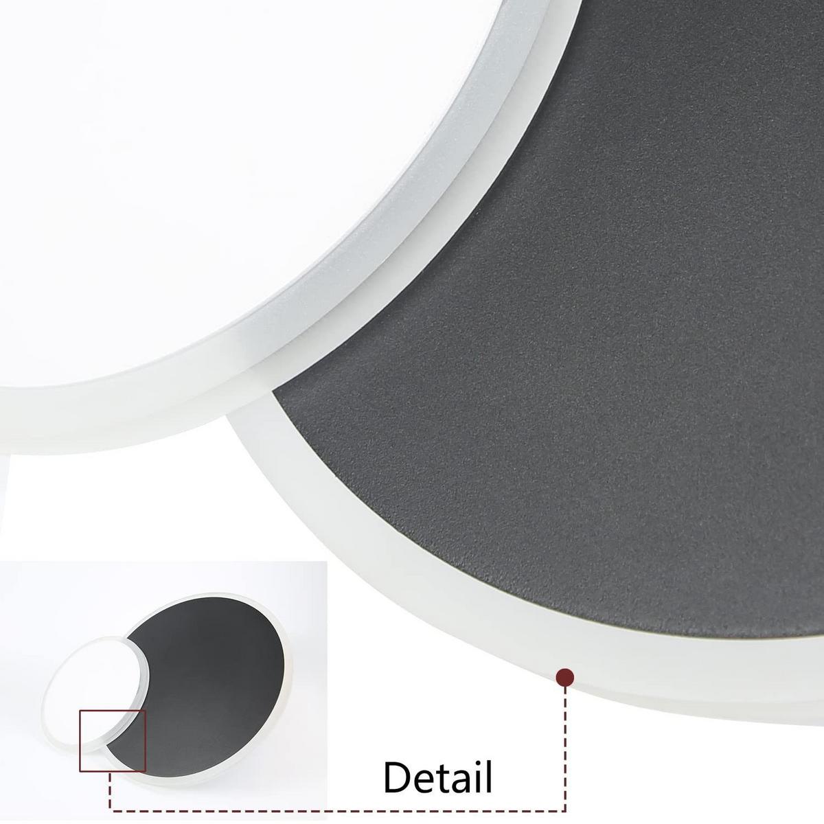 LED-DECKENLEUCHTE Ares 94/92/11cm - Schwarz, Metall (94/92/11cm) - ZMH
