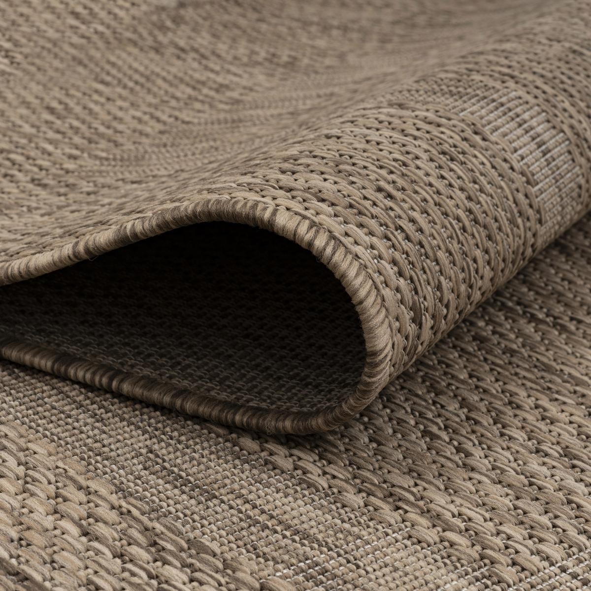 TEPPICH Outdoor ALSTER in Braun, einfarbig, Ø 200 cm - Braun, Textil (200/200cm) - KADIMA DESIGN
