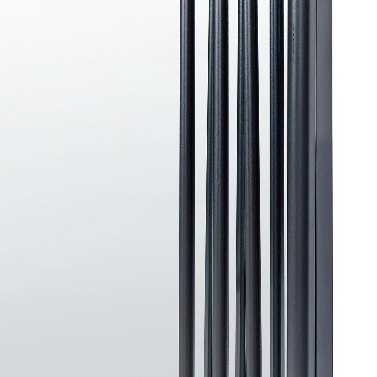 WANDSPIEGEL schwarz Metall 45/146 cm Ajain - Schwarz, Metall (45/146/3cm) - Beliani