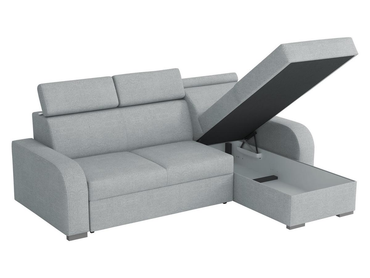ECKSOFA Oslo 2rLC - Hellbraun/Silberfarben, Holz/Textil (235/170cm) - MIRJAN24