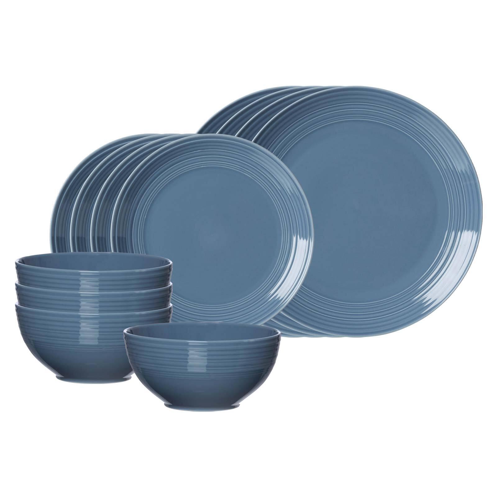 BASIC-SET Levi Blau 12-tlg. - Blau, Keramik (2/2/2cm) - Ritzenhoff Breker