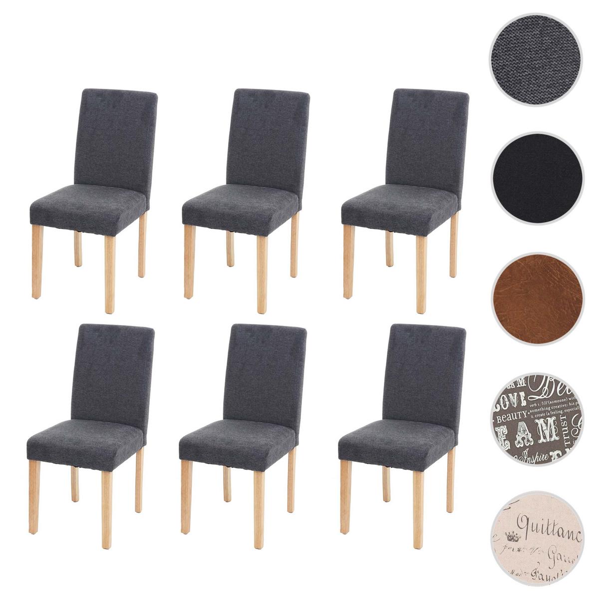 ESSZIMMERSTUHL Anthrazit 6er-Set - Anthrazit, Textil (43/90/48cm) - MCW