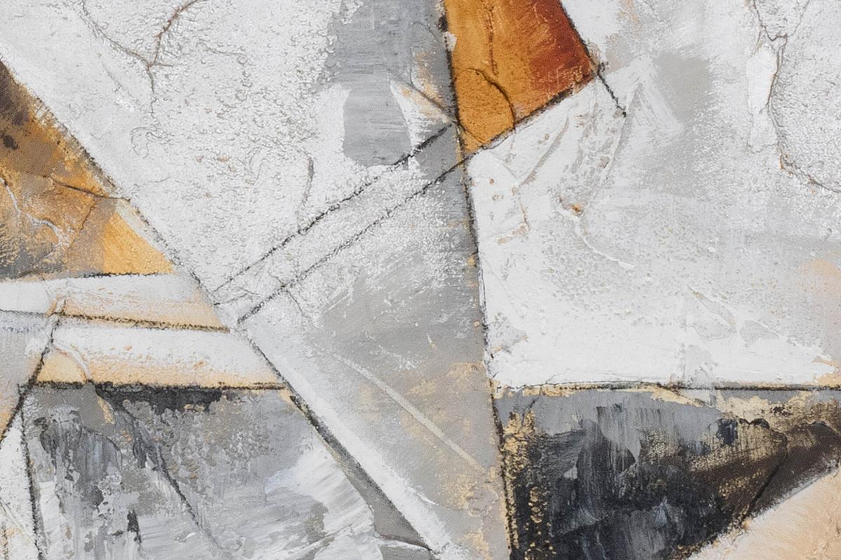 ACRYLBILD HANDGEMALT 120/80 cm - Braun/Grau, Holz/Textil (120/80cm) - KUNSTLOFT