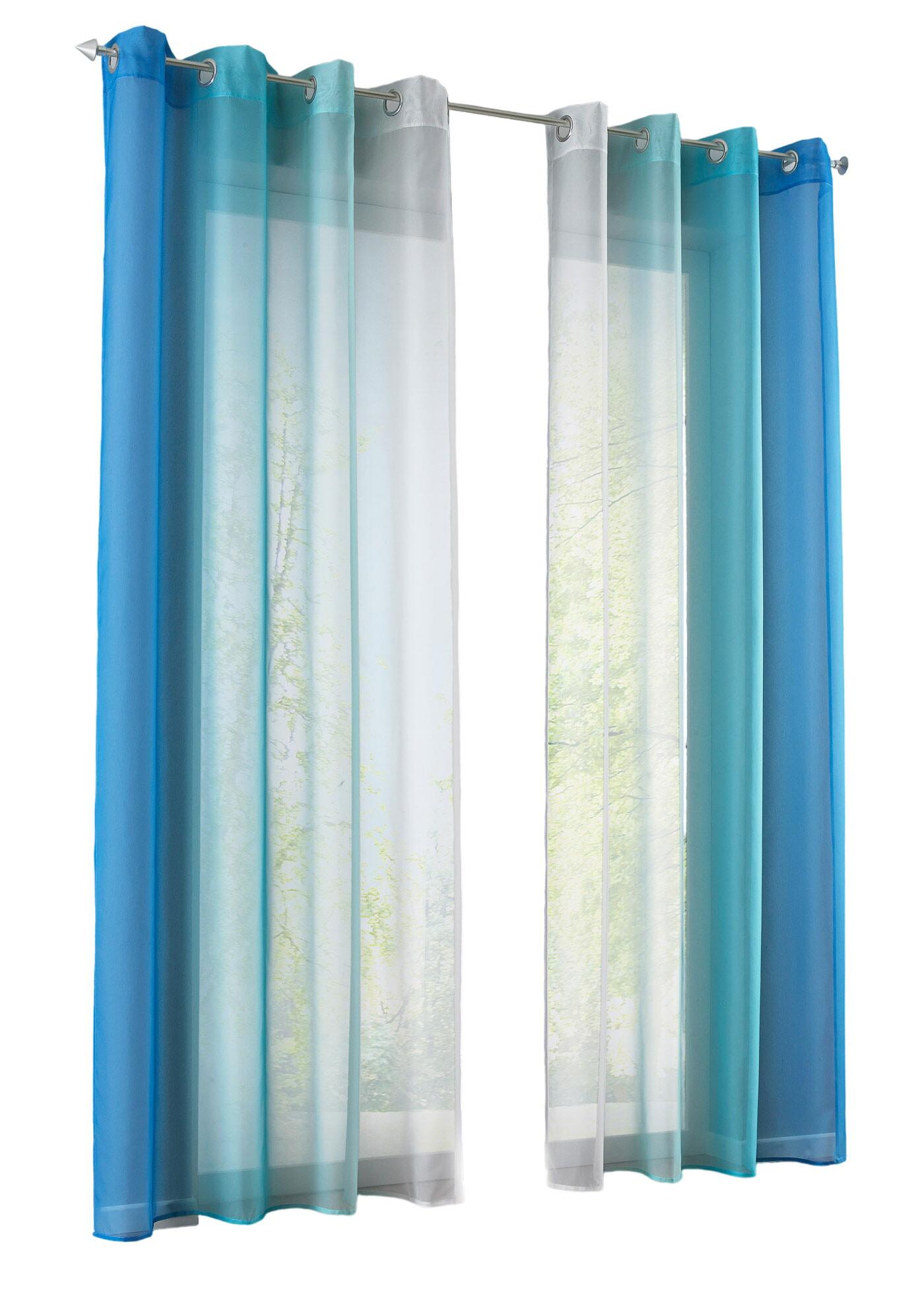 VORHANG 2ER SET »Modena« HxB 245x140 cm Blau - Blau, Textil (140/245cm) - Gardinenbox