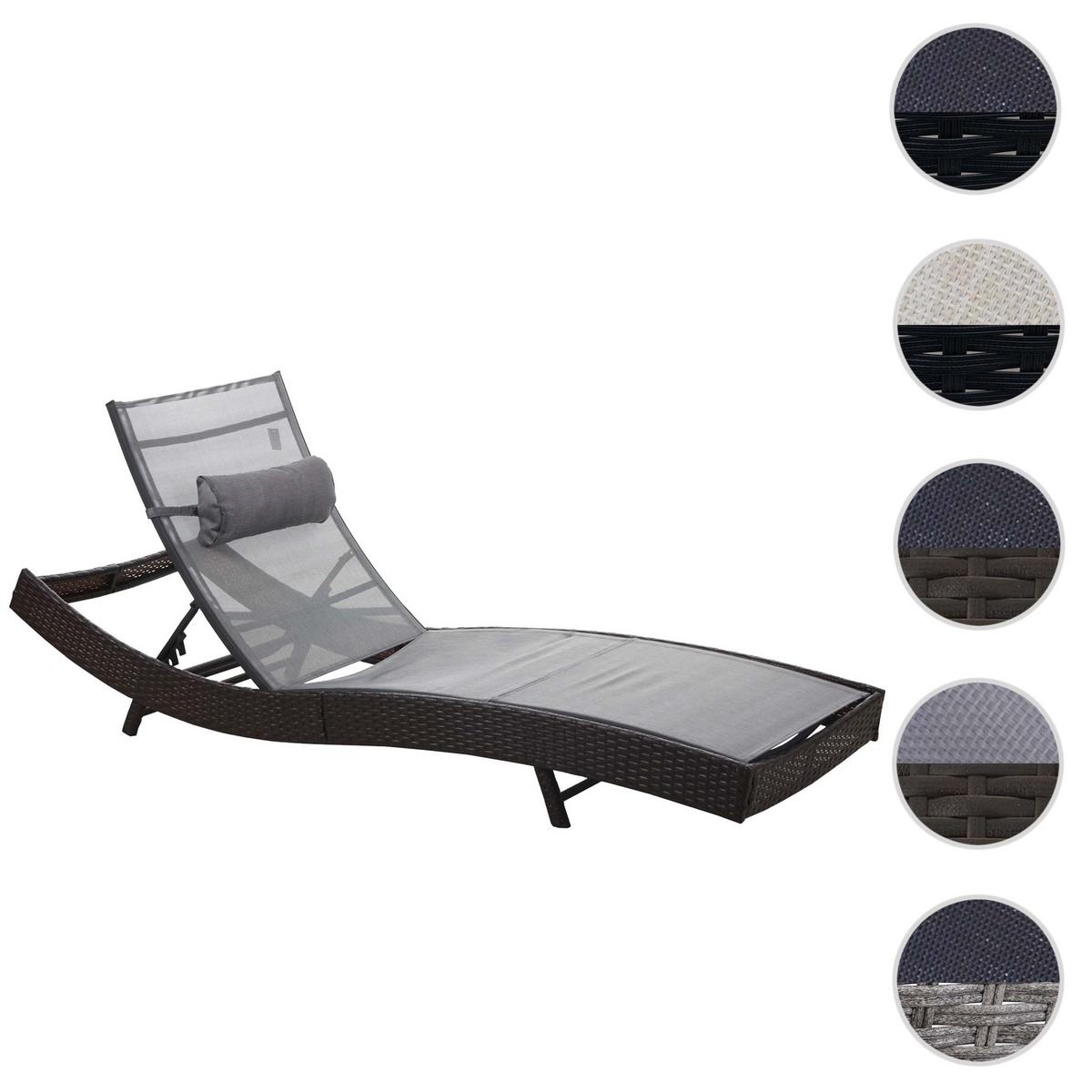 SONNENLIEGE Braun, Grau - Braun/Grau, Kunststoff (70/88/220cm) - MCW