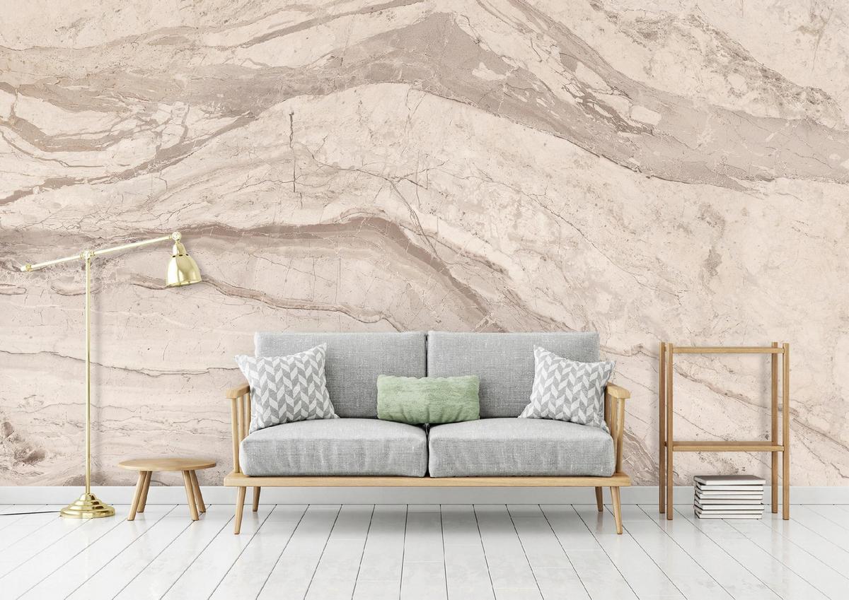 FOTOTAPETE Marmor Abstrakt Beige 416x254 cm - Multicolor, Textil (416/254cm) - Wallarena
