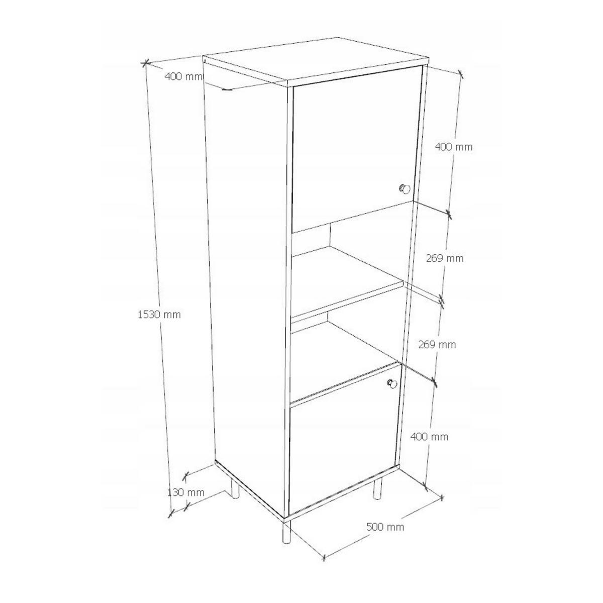 HIGHBOARD Venus - Kaschmir, Holzwerkstoff (50/121/40cm) - RAUMHIRSCH FURNITURE