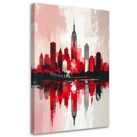 LEINWANDBILD Städte & Architektur 70x100cm - Rot, Textil (70/100cm) - Feeby