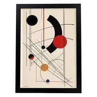 POSTER Bauhaus A3 Schwarzer Rahmen - Schwarz, Papier (29.7/5/42cm) - Nacnic