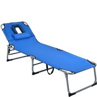 SONNENLIEGE 86cm Blau - Blau, Metall (194/86/60cm) - COSTWAY