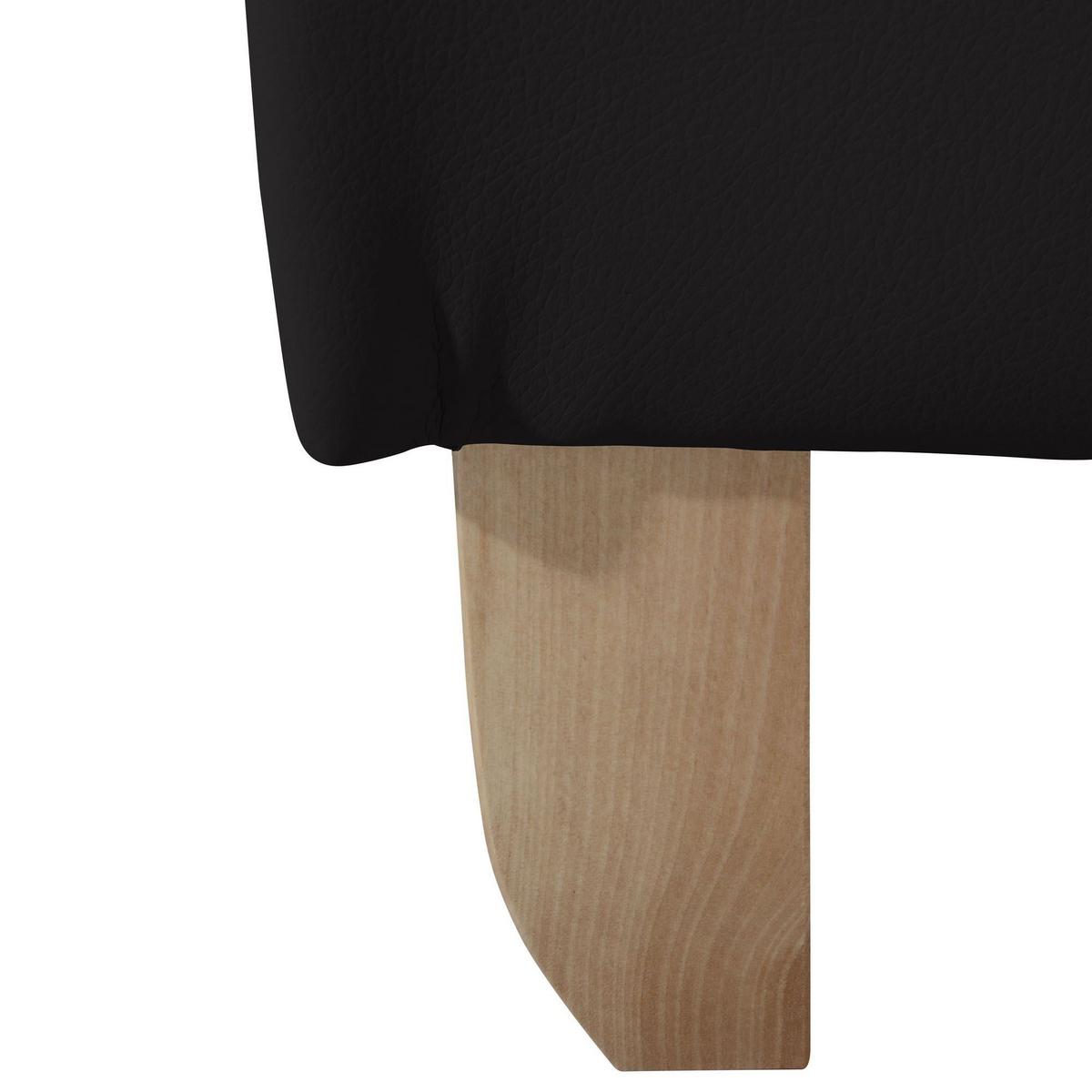 OHRENSESSEL Katria Bezug Kunstleder Buche natur / schwarz - Schwarz, Kunststoff (88/108/84cm) - 58aufmkessel