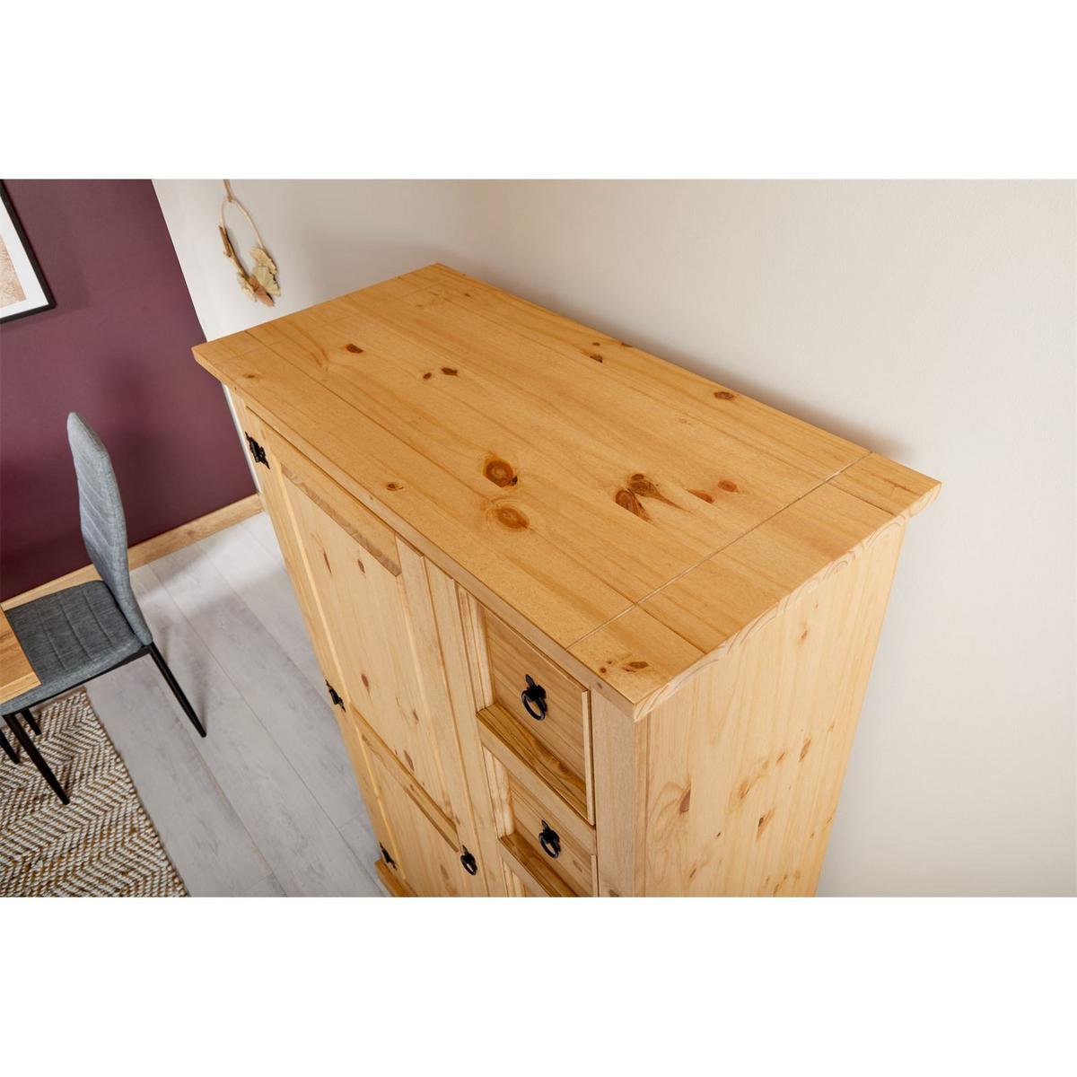 KOMMODE TEQUILA gebeizt/gewachst - Kieferfarben, Holz (95/150/45cm) - IDIMEX