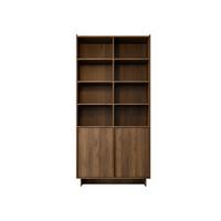 STANDREGAL Yasumi R98 - Nussbaumfarben/Schwarz, Holzwerkstoff/Kunststoff (98/201/39cm) - MIRJAN24