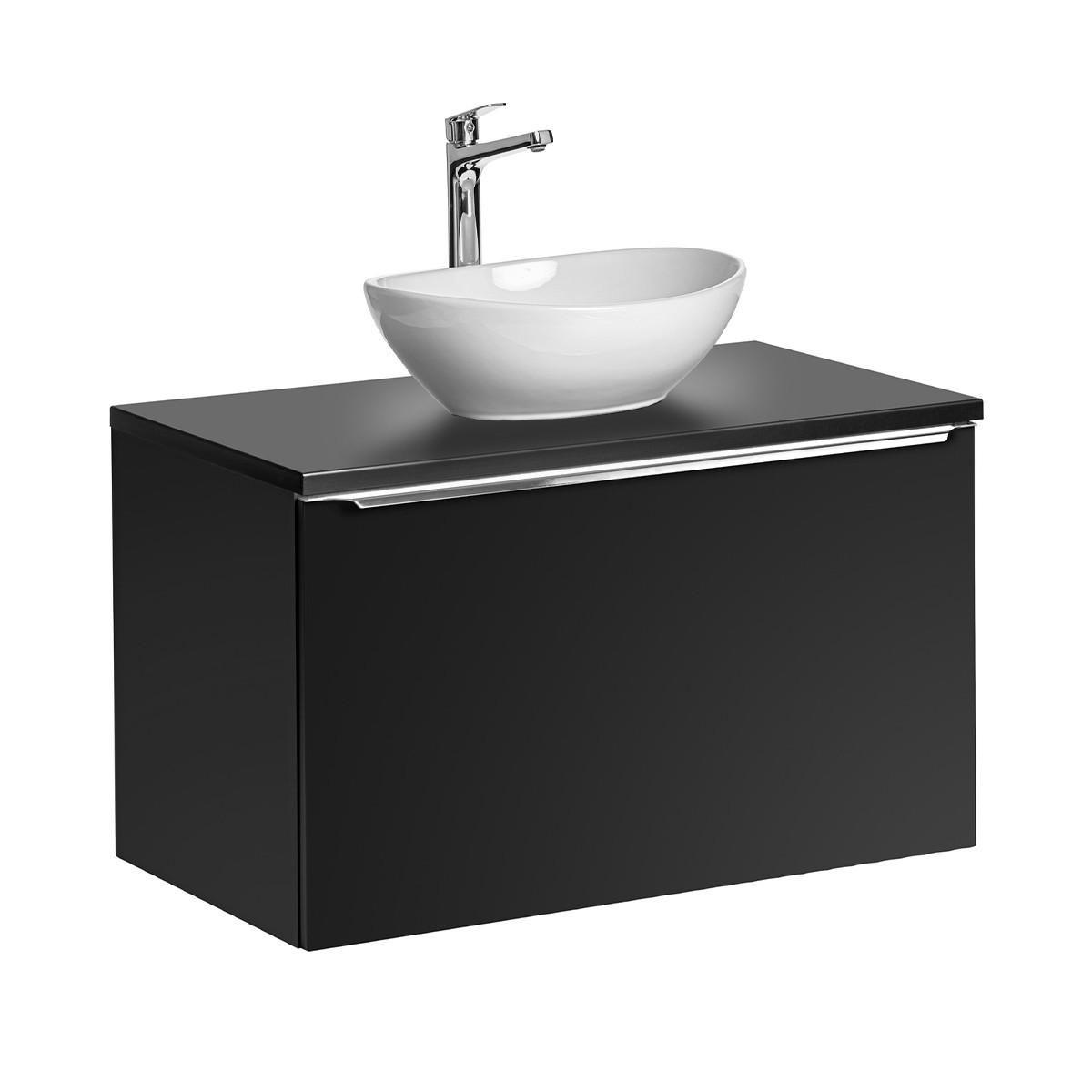 WASCHTISCH 80cm Éros Schwarz - Schwarz, Holzwerkstoff (80/48/46cm) - Petits-meubles