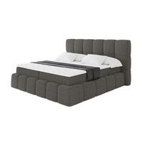 BOXBETT - AURI-H4 - 200x200 Grau Aragon - Graubraun, Holzwerkstoff (200/200cm) - ALTDECOR