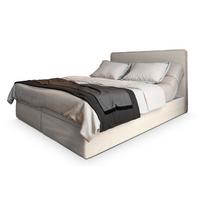 BOXBETT ASTOR 180x200 cm mit Matratze und Topper - Creme - Creme, Holz (180/200cm) - MASSENO