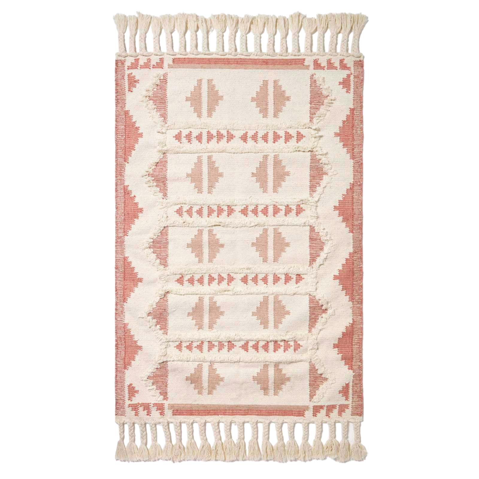 KELIM-TEPPICH Satara handgewebt 120/170 cm - Rosa, Textil (120/170cm) - Homescapes