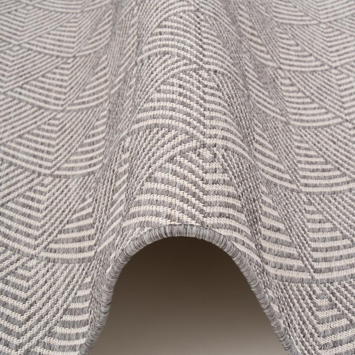 IN- UND OUTDOOR TEPPICH LÄUFER BEIDSEITIG NEWPORT - Grau, Textil (100/100cm) - Snapstyle