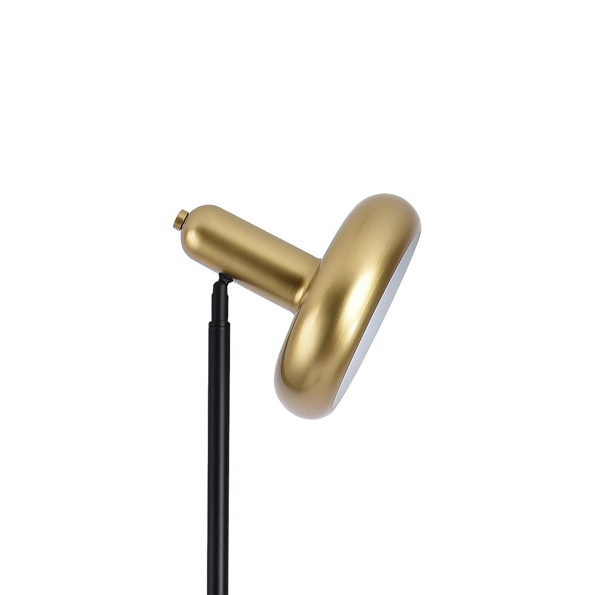 STEHLEUCHTE Namsos - Goldfarben/Schwarz, Metall (25/25/156cm) - lux.pro