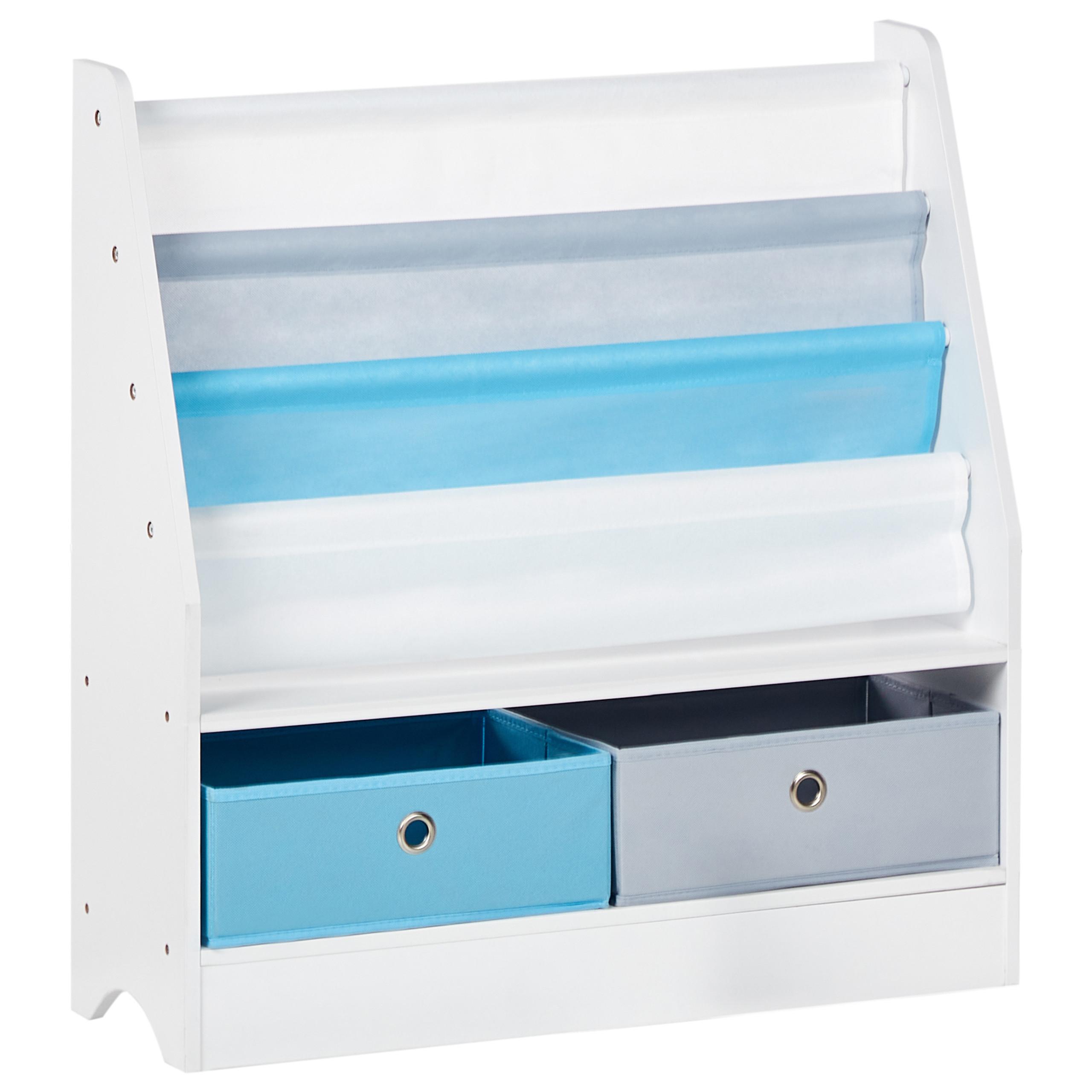 BÜCHERREGAL mit 3 Ebenen 74 cm Weiß Tumby - Weiß, Holzwerkstoff (77/74/23cm) - Beliani