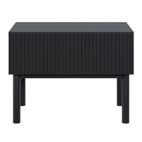 NACHTTISCH Veldio New Schwarz 50 cm - Schwarz, Holzwerkstoff/Metall (50/44/35.6cm) - Selsey